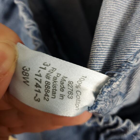 Woman Within Light Wash Pull-on Straight Leg Jeans Size 38W - Picture 9 of 10